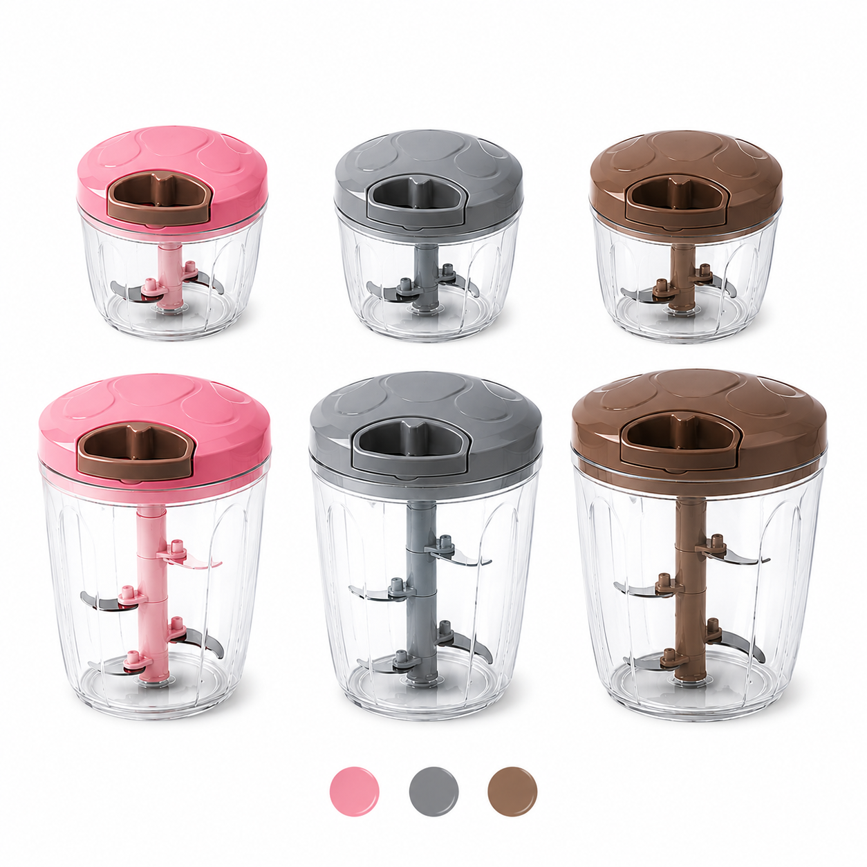 Manual Chopper / Speedy Chopper / Hand Chopper / Manual Chopper / Hand Cutter / Food Processor / 900ML with 5 Blades / 500ML with 3 Blades